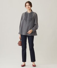 自由区 【洗える】365デニムスリムストレート パンツ