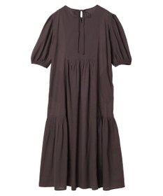CRAFT STANDARD BOUTIQUE インド綿パフスリーブギャザーワンピース