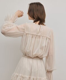 GRACE CONTINENTAL チュールタイブラウス