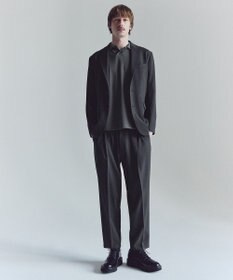 UNFILO MENS 【ストレッチ/イージーケア】WOOL TOUCH 機能美パンツ ワイド