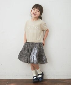 ANY KIDS 花柄ドッキング ワンピース