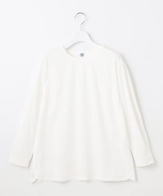 J.PRESS LADIES L プレーティング シャツテール ロングスリーブ Tシャツ