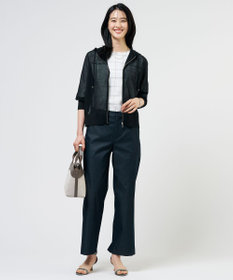 J.PRESS LADIES S TCシャンブレーサテンST ストレート パンツ