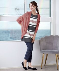 Tiaclasse 【新色追加・洗える】マルチボーダーフレンチニットチュニック