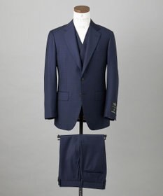 GOTAIRIKU WEB&一部店舗限定【DORMEUIL/ドーメル】IMPERIALJADE/インペリアルジェイド 通年 3ピーススーツ（ネイビー×格子）