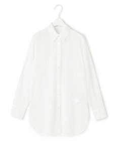 ICB 【洗える】 ストライプラッセルレース シャツ