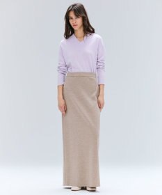 BEIGE， 【VERY NaVY12月号掲載】MONTAIGNE / イージーウエストウールロングスカート