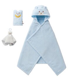 MIKI HOUSE HOT BISCUITS 【ミキハウス】 無撚糸バスポンチョギフトセット【BOX付き】