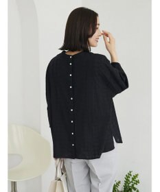 Green Parks インド綿 SET２点 刺繍７分丈ブラウス＋タンクトップ