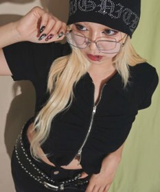 WEGO フロントギャザーWジップT