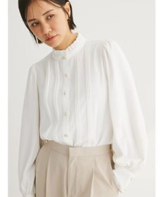 Green Parks ・ＥＬＥＮＣＡＲＥ　ＤＵＥ　ピンタックスタンドブラウス