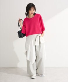 Green Parks 七分袖機能ニットプルオーバー