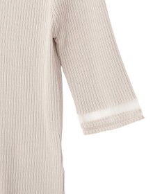 YECCA VECCA シアーMIX5分袖ニット