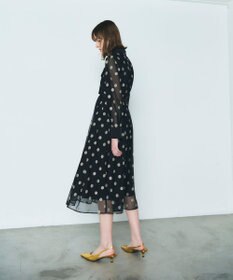 GRACE CONTINENTAL ラメドット刺繍ドレス