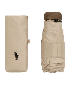 MOONBAT 【WEB限定】POLO RALPH LAUREN(ポロ ラルフローレン) 晴雨兼用日傘 折りたたみ傘 コンパクト PPワンポイント刺繍 一級遮光 遮熱 UV