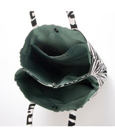 UNBILLION カシュカシュ cachecache / 柄プリント3パーテーショントートバッグ