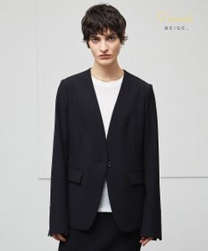 BEIGE， 【洗える】ALAINA / Vネックカラージャケット