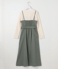 ANY SIS L 【2SET】ビスチェワンピース×シアーラッセルプルオーバーセット