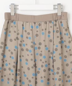 自由区 L マルチポルカドットプリント スカート