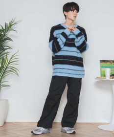 WEGO モヘアライク総柄BIGプルオーバー