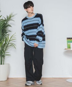 WEGO モヘアライク総柄BIGプルオーバー