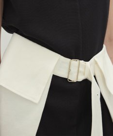 BEIGE， 【洗える】BERNARD / リネンワイドポケット付きラップベルト