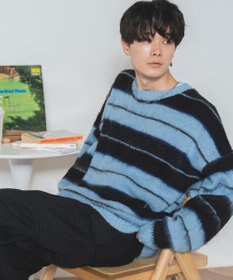 WEGO モヘアライク総柄BIGプルオーバー