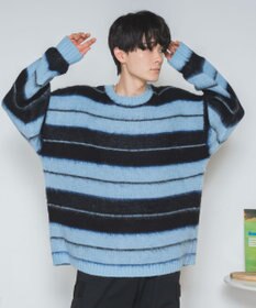 WEGO モヘアライク総柄BIGプルオーバー