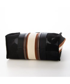 UNBILLION カシュカシュ cachecache / マルチカラーストライプ2wayスクエアトート