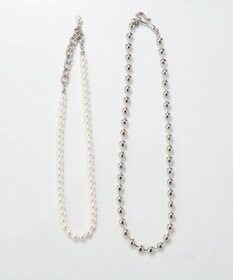 Phoebe マルチwayメタルボール×パールネックレス