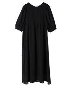 earth music&ecology 膨れジャガードパフ袖ワンピース