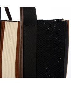 UNBILLION カシュカシュ cachecache / マルチカラーストライプ2wayスクエアトート