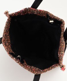 自由区 ラメノットファンシーツイードトート バッグ