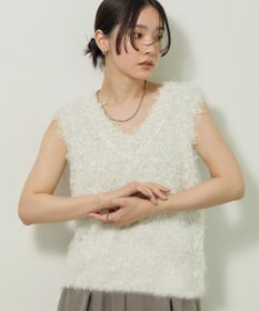 Green Parks フェザーヤーンニットベスト