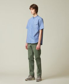 J.PRESS MEN 【クールマックス】サッカー マルチストライプ バンドカラーシャツ