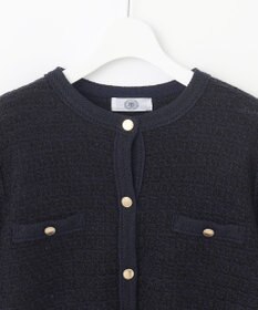 J.PRESS LADIES L 【洗える】TWEEDY ニット ジャケット