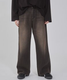 WEGO 【ユニセックス着用ITEM/ウエスト調整可】フレアデニムパンツ