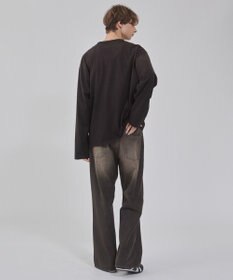 WEGO 【ユニセックス着用ITEM/ウエスト調整可】フレアデニムパンツ