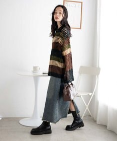 WEGO ビッグメッシュニットプルオーバー