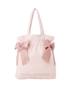 Maison de FLEUR リボンジャカードダブルリボントートバッグ