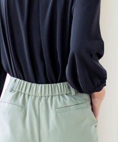 Tiaclasse 【洗える】美脚効果の高いスリットテーパードパンツ