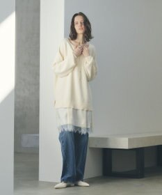 YECCA VECCA レースサテンキャミチュニック