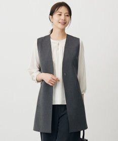 J.PRESS LADIES L 【洗える】T/Rアルガンシルク ジレ