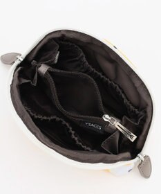 Y'SACCS 総柄プリントハーフムーンポーチ