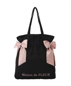 Maison de FLEUR リボンジャカードダブルリボントートバッグ