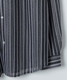 WEGO 【ユニセックス着用ITEM】ストライプメッシュBIGシャツ