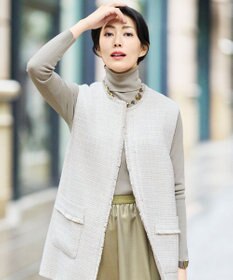 自由区 【SHIHOさん着用】ウールシルクミックスインナー ニット モカ