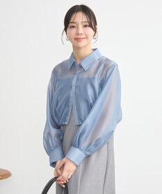 earth music&ecology バルーンシアーショートシャツ