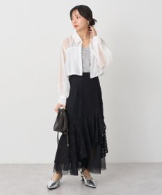 earth music&ecology バルーンシアーショートシャツ