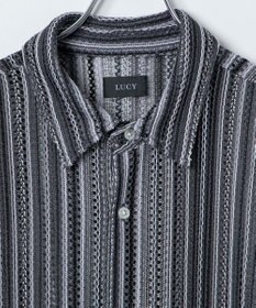 WEGO 【ユニセックス着用ITEM】ストライプメッシュBIGシャツ